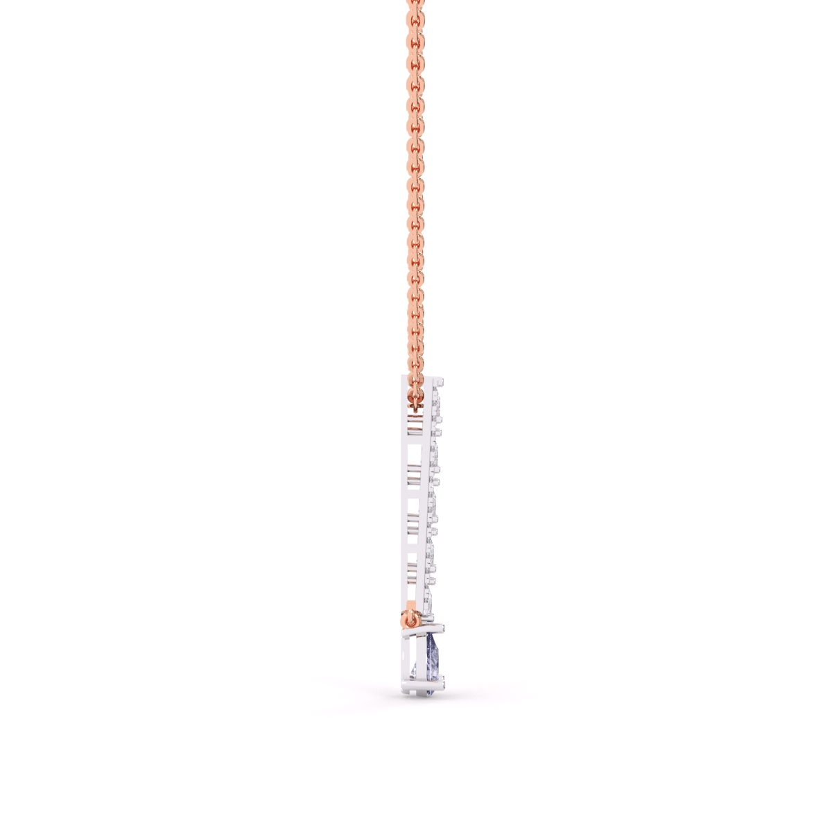 Twilight Row Lab Diamond larait Necklace